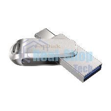 Флешка USB SanDisk Ultra Dual Luxe (SDDDC4-256G-G46), 256Gb, USB 3.2/USB Type-C, R/W 150/40, серебристый