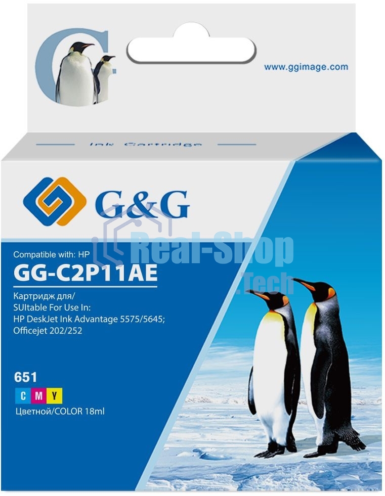 Картридж струйный G&G GG-C2P11AE 651 многоцветный (18мл) для HP DeskJet 5575/5645