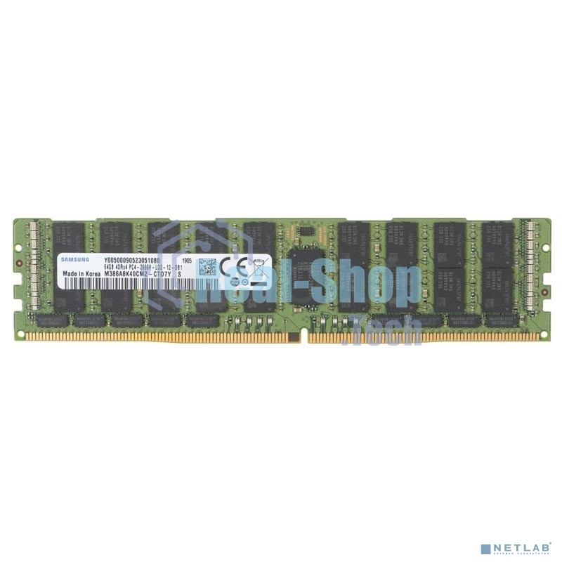 Оперативная память Samsung M393A8G40BB4-CWECO, DDR4, 64GB (1x64 GB), 3200 MHz, CL22, ECC, RDIMM