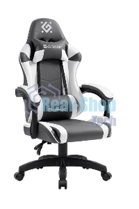 Кресло игровое Defender Fortune серый/белый, класс 4, PU