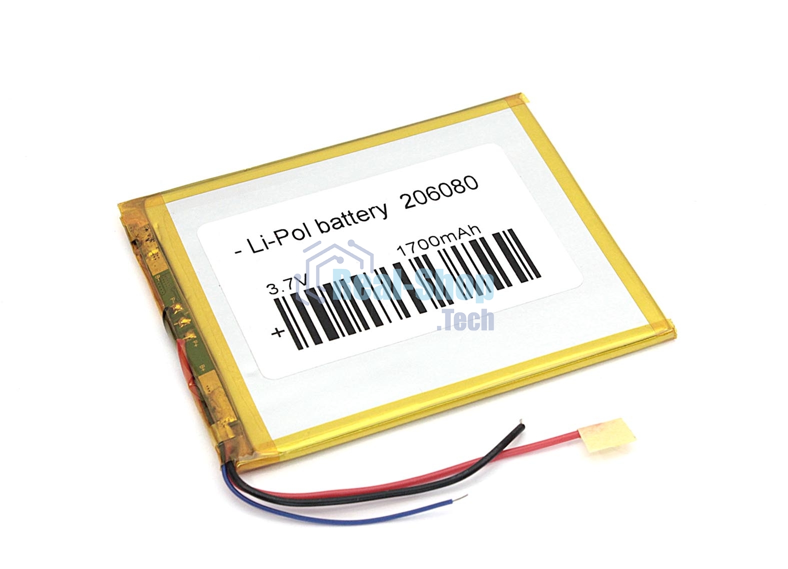 Аккумулятор Li-Pol (батарея) 2x60x80мм 3pin 3.7V/1700mAh