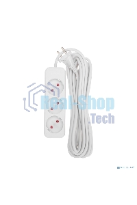 Удлинитель Rexant STANDARD 3 гнезда, 5 м, 2х1,0мм², б/з, белый