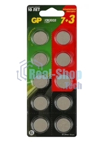Батарея GP Lithium Cell CR2032-7/3-2CR10 CR2032 (10шт) блистер