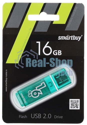 Флешка USB Smartbuy Glossy series Black (SB16GbGS-K), 16Gb, USB 2.0, R/W 25/15, черный