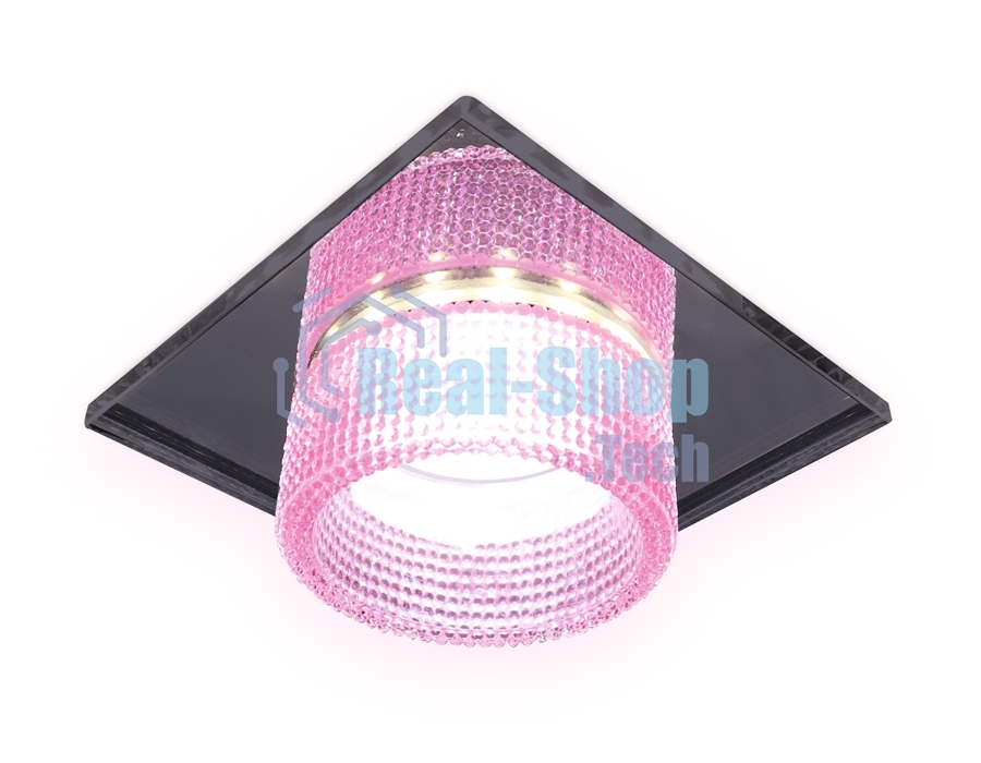 Светильник Ambrella light TN356 CH/PI хром/розовый GU5.3+3W (LED COLD) 95*95*45