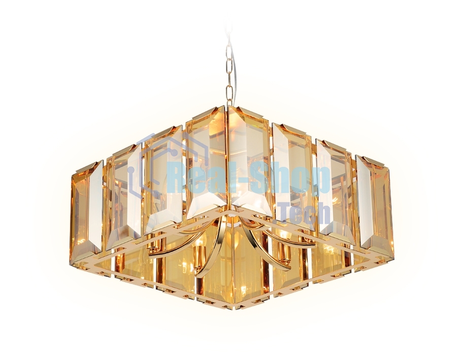 Светильник Ambrella light TR5149 GD/TI золото/янтарь E14/6 max 40W 500*500*1000