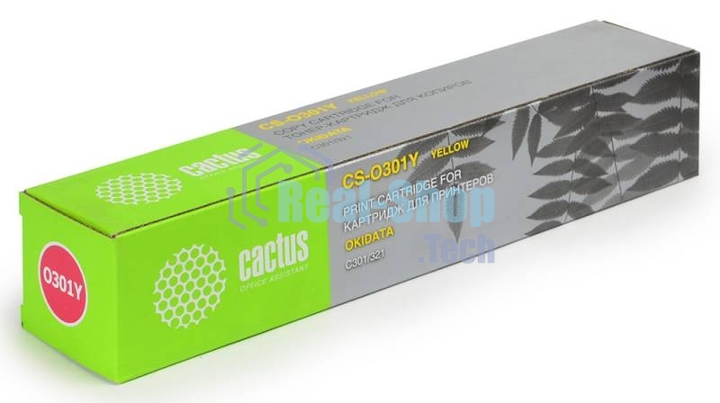 Картридж лазерный Cactus CS-O301Y желтый (1500 стр.) для OKI C301/321