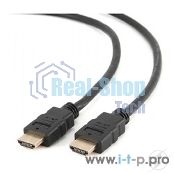 Кабель Cablexpert HDMI CC-HDMI4-1M, 19M/19M, v2.0, медь, позол.разъемы, экран, 1м, черный, пакет