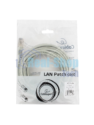 Патч-корд FTP Cablexpert cat.5e, 5м, литой, многожильный серый