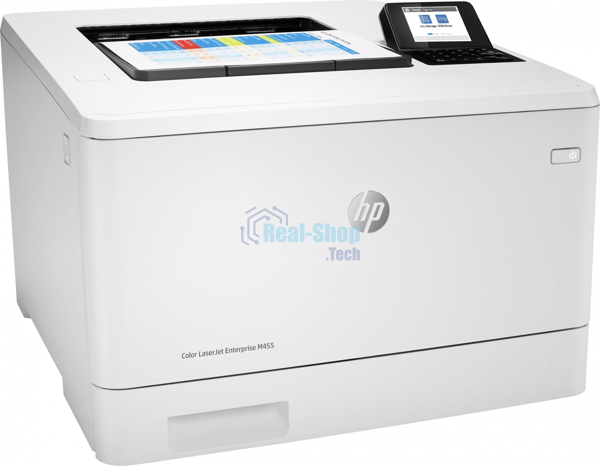 Принтер лазерный HP Color LaserJet Pro M455dn (3PZ95A), A4, цветной, печ. до 27 стр/мин., 600 x 600 dpi, USB, RJ-45, Air Print, Mopria