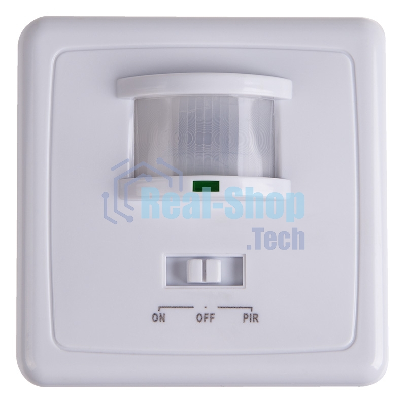 Датчик движения Rexant встраиваемый ДДВ 01, 160°, 300-1200 Вт, 10-2000 Лк, 9 м,10-420 сек.