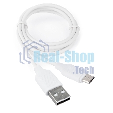 Кабель USB2.0 Cablexpert CCB-mUSB2-AMBMO2-1MW, AM/microB, издание Classic 0.2, 1м, белый, блистер
