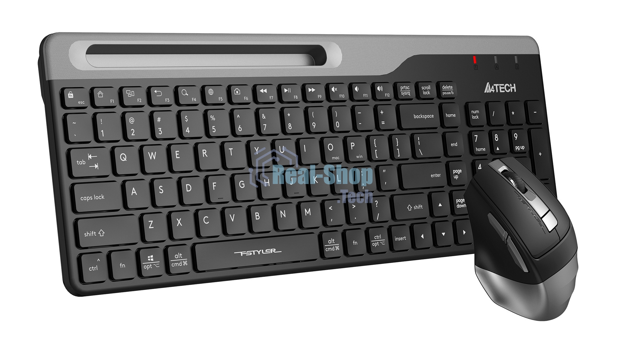 Комплект клавиатура + мышь A4Tech Fstyler FB2535C клав:черный/серый мышь:черный/серый USB беспроводная Bluetooth/Радио slim