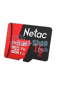 Флеш карта NeTac MicroSD card P500 Extreme Pro 16Gb, retail version w/SD adapter