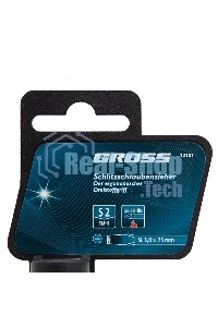 Отвертка Gross 12101 SL3,0 x 75 мм S2, трехкомпонентная рукоятка