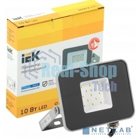 Прожектор Iek LPDO701-10-K03 СДО 07-10 светодиодный серый IP65 6500 K IEK