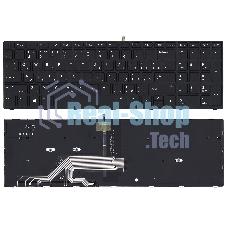 Клавиатура для ноутбука HP Probook 450 G5 черная с черной рамкой и подсветкой