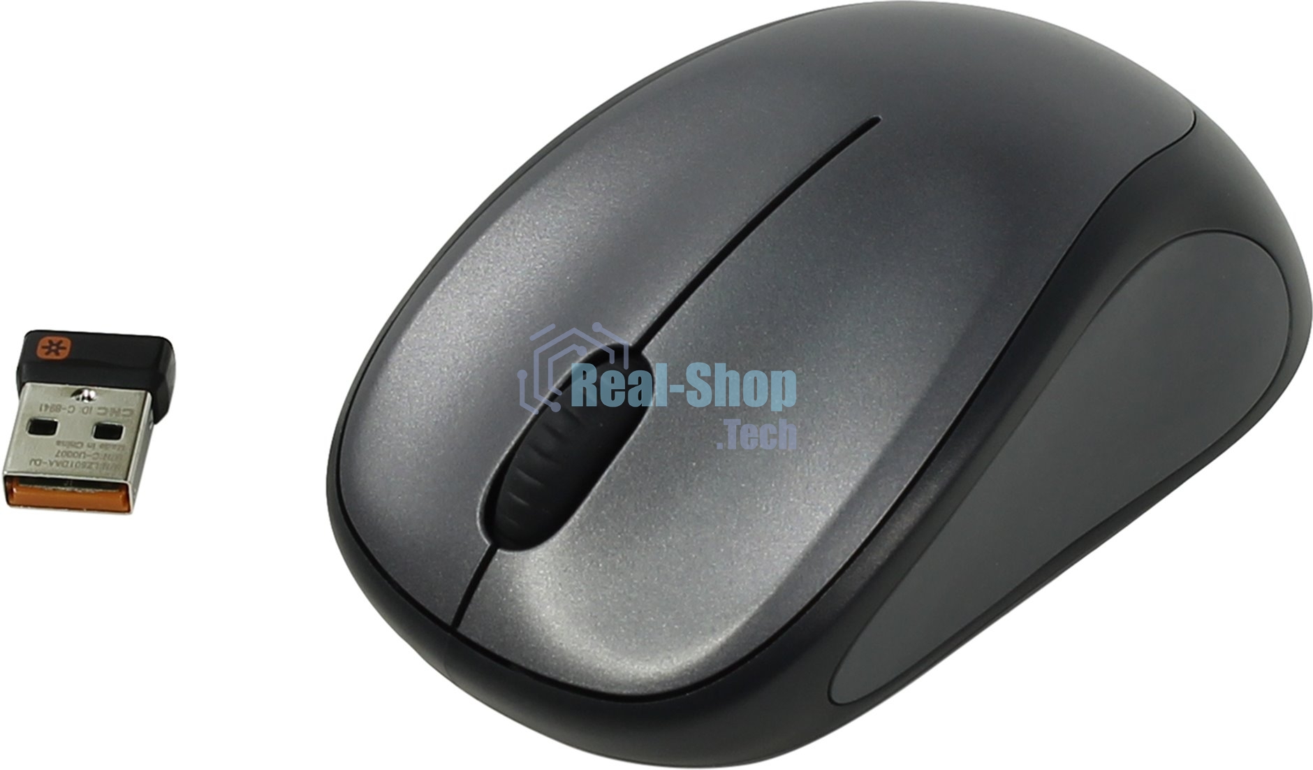 Мышь беспроводная Logitech M235 серый/черный, 1000 dpi, радиоканал, USB, кнопки - 3