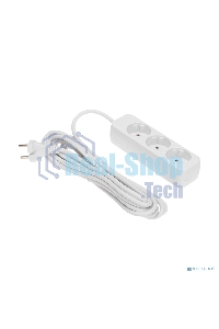 Удлинитель Rexant STANDARD 3 гнезда, 5 м, 2х1,0мм², б/з, белый