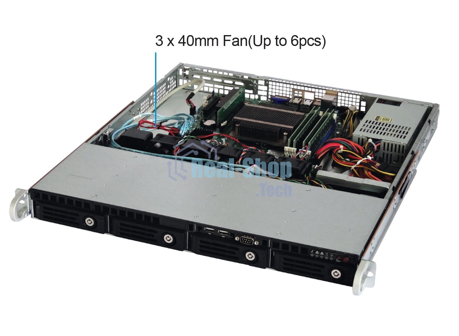 Серверный корпус Ablecom 1U chassis; Mini-ITX, Micro-ATX, ATX MBs; 4 x 3.5'' hsb; 2 x USB; 1 x COM port (Front); 1 x FH expantion slot; 600W (1+1) (80 Plus Platinum); no rails