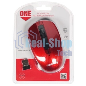 Мышь беспроводная Smartbuy ONE 332 красная (SBM-332AG-R)