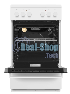 Плита электрическая Maunfeld MEC55CW07 белый, конфорок 4 шт, духовка 60 л, 50 см x 85 см x 60 см