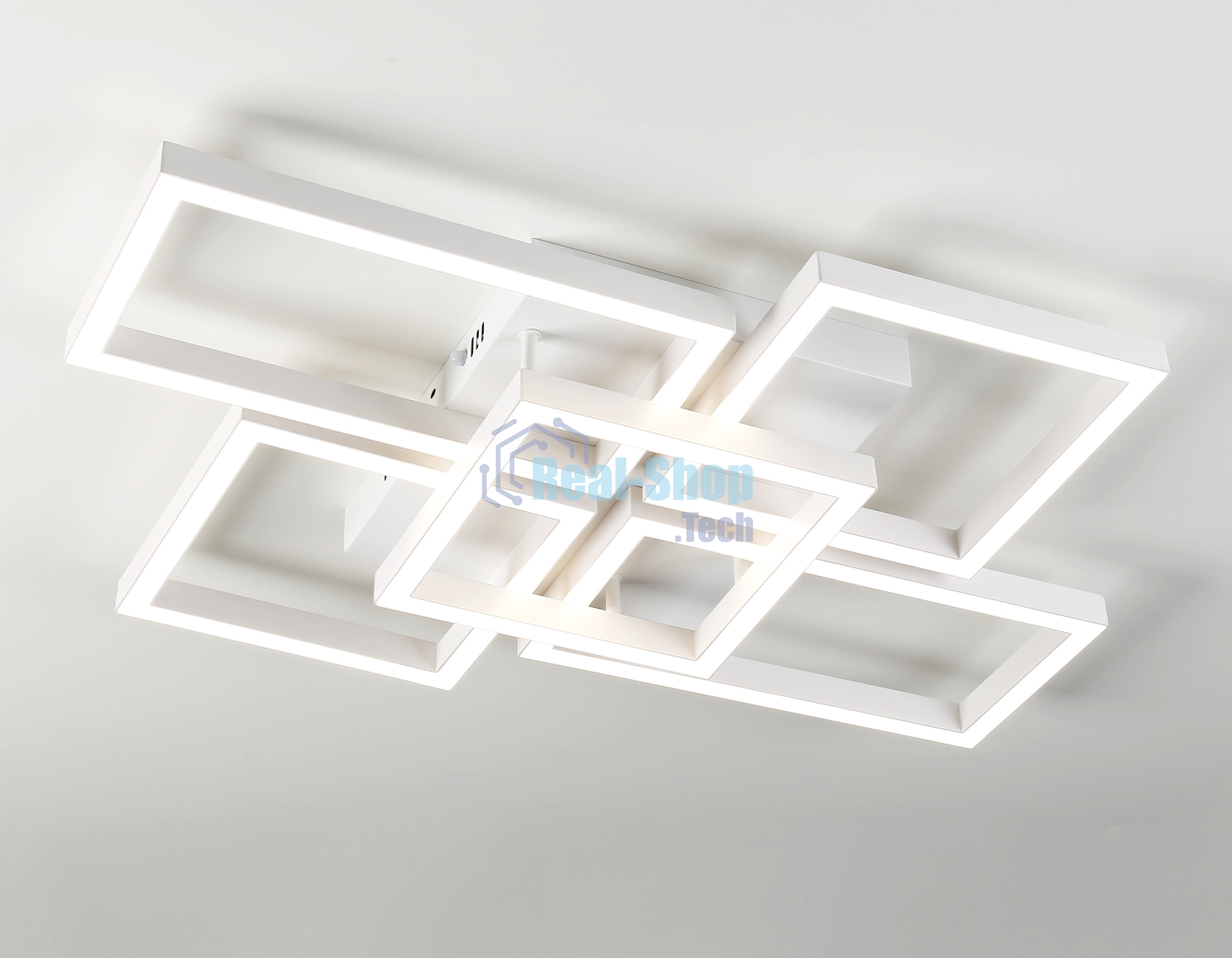 Потолочный светодиодный светильник Ambrella light FA1011/4+1 WH белый 90W 3000K-6400K 710*490*95 (ПДУ ИК)