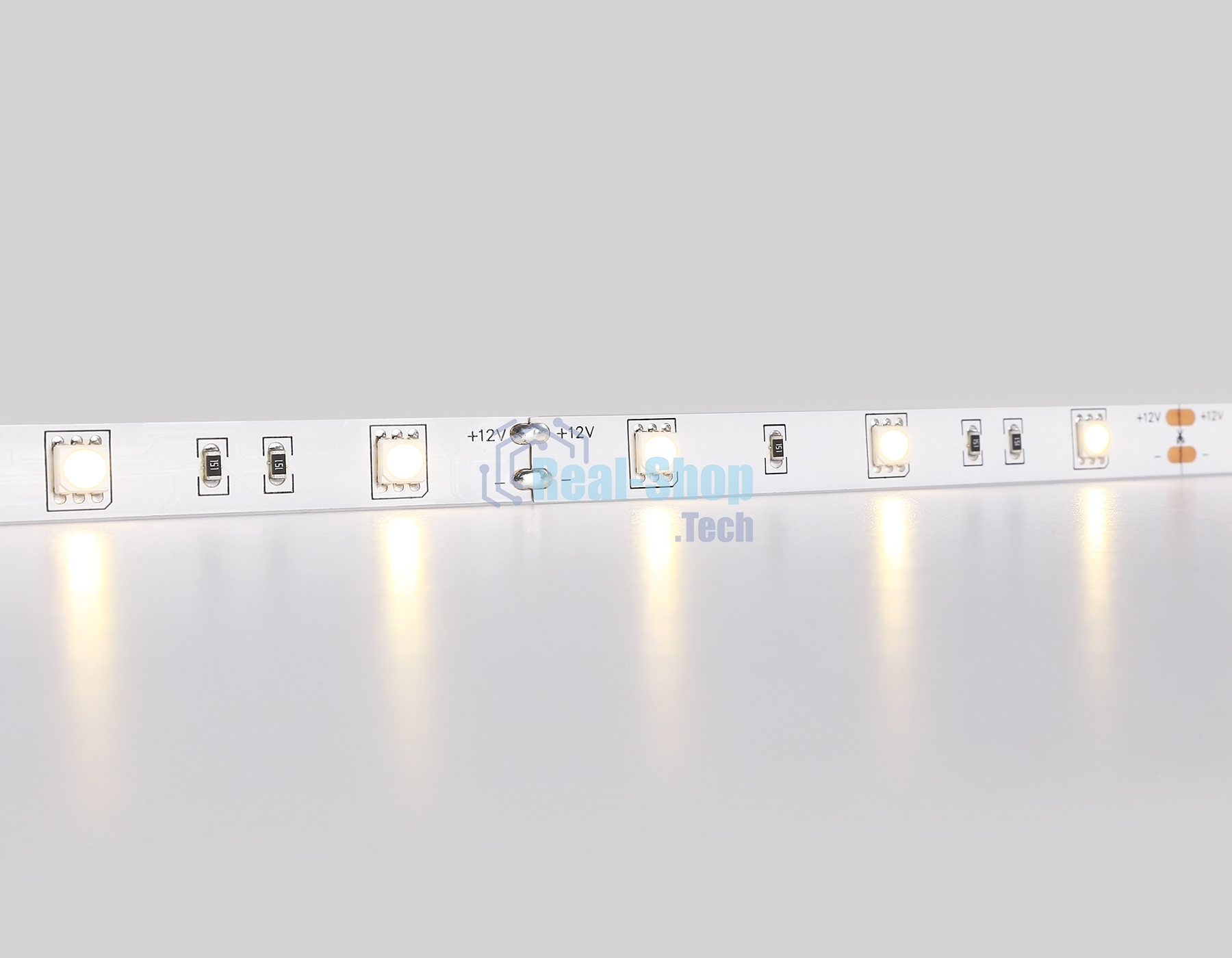 Светодиодная лента Ambrella light GS1801 5050 30Led/ 7.2W m/ 12V IP20 3000K/ 5000*10*1.87mm (2 конт.)