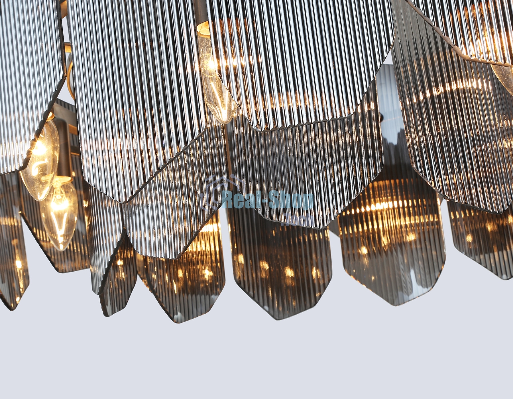 Светильник Ambrella light LH31203/8 SN/SM сатин никель/дымчатый E14*8 max 40W D650*270