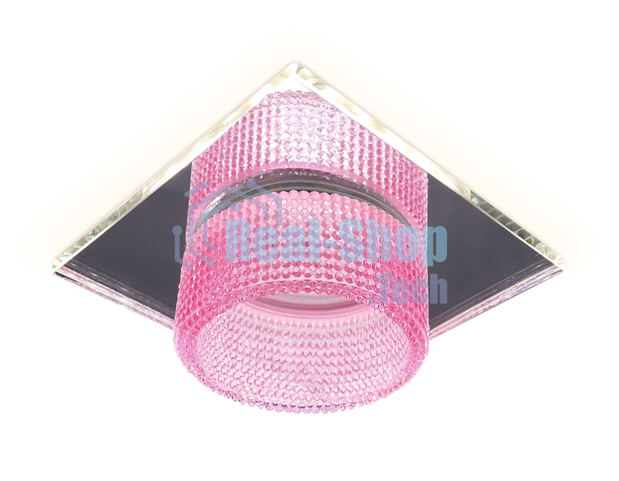 Светильник Ambrella light TN356 CH/PI хром/розовый GU5.3+3W (LED COLD) 95*95*45