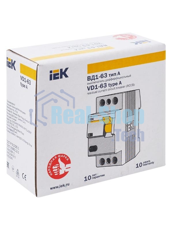 УЗО IEK MDV11-2-025-030 ВД1-63 2Р 25А 30мА тип А IEK