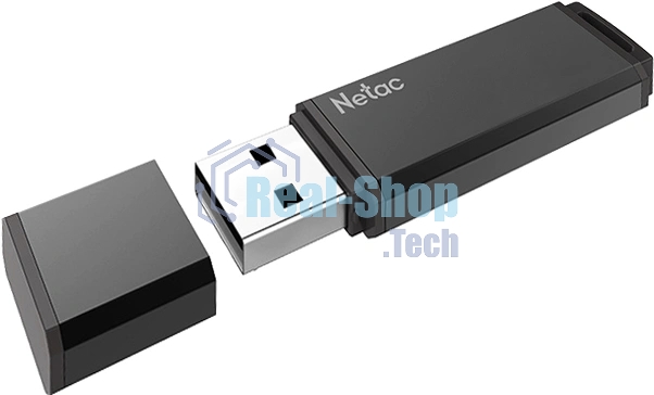 Флешка USB Netac U351 (NT03U351N-032G-32BK), 32Gb, USB 3.0, R/W 110/45, черный
