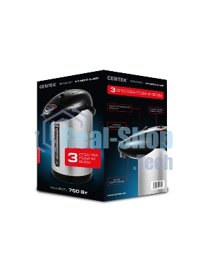Термопот Centek CT-0089 Black 3л, 750Вт, 3 способа подачиy