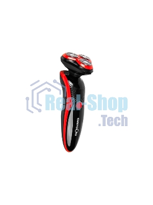 Электробритва Centek CT-2168 (красный) ротор 3D, влажное бритье, 3 плав.головки, 2-ные лезвия, до 50 мин раб