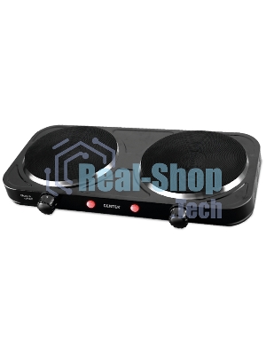 Плита настольная электрическая Centek CT-1507 черный, 2конф ЧУГУН 155мм, 2000Вт, индикатор работы