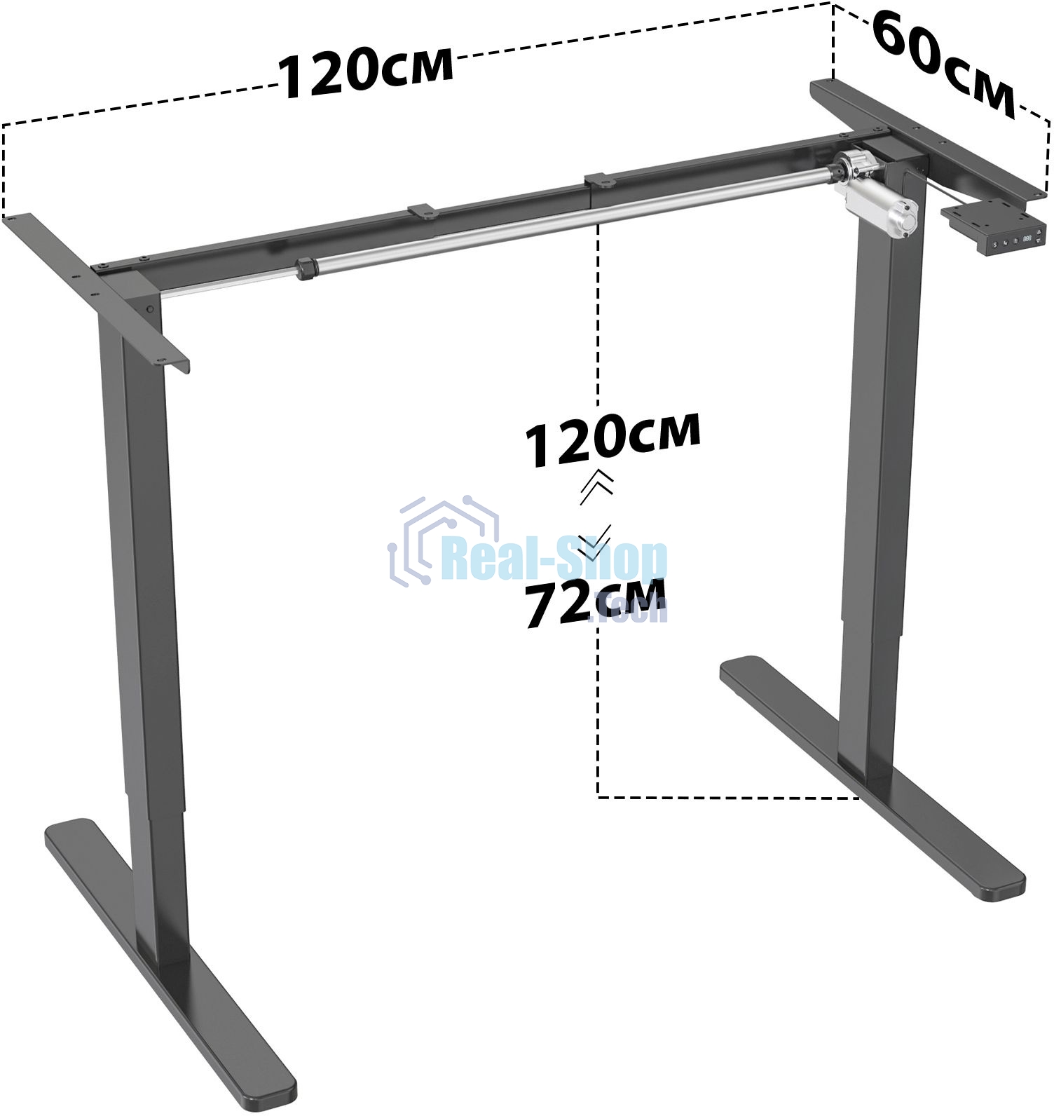 Подстолье Cactus CS-EDF-BK каркас черный