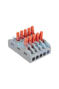 Клемма Rexant СМК 222-425 проходная 5 полюсов (0,08-4мм²), серая (30 шт/уп)