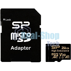 Флеш карта microSD 256Gb Silicon Power microSDHC Class 10 UHS-I A1 V30 U3 (SD адаптер) 100Mb/s
