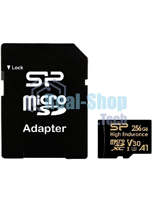 Флеш карта microSD 256Gb Silicon Power microSDHC Class 10 UHS-I A1 V30 U3 (SD адаптер) 100Mb/s
