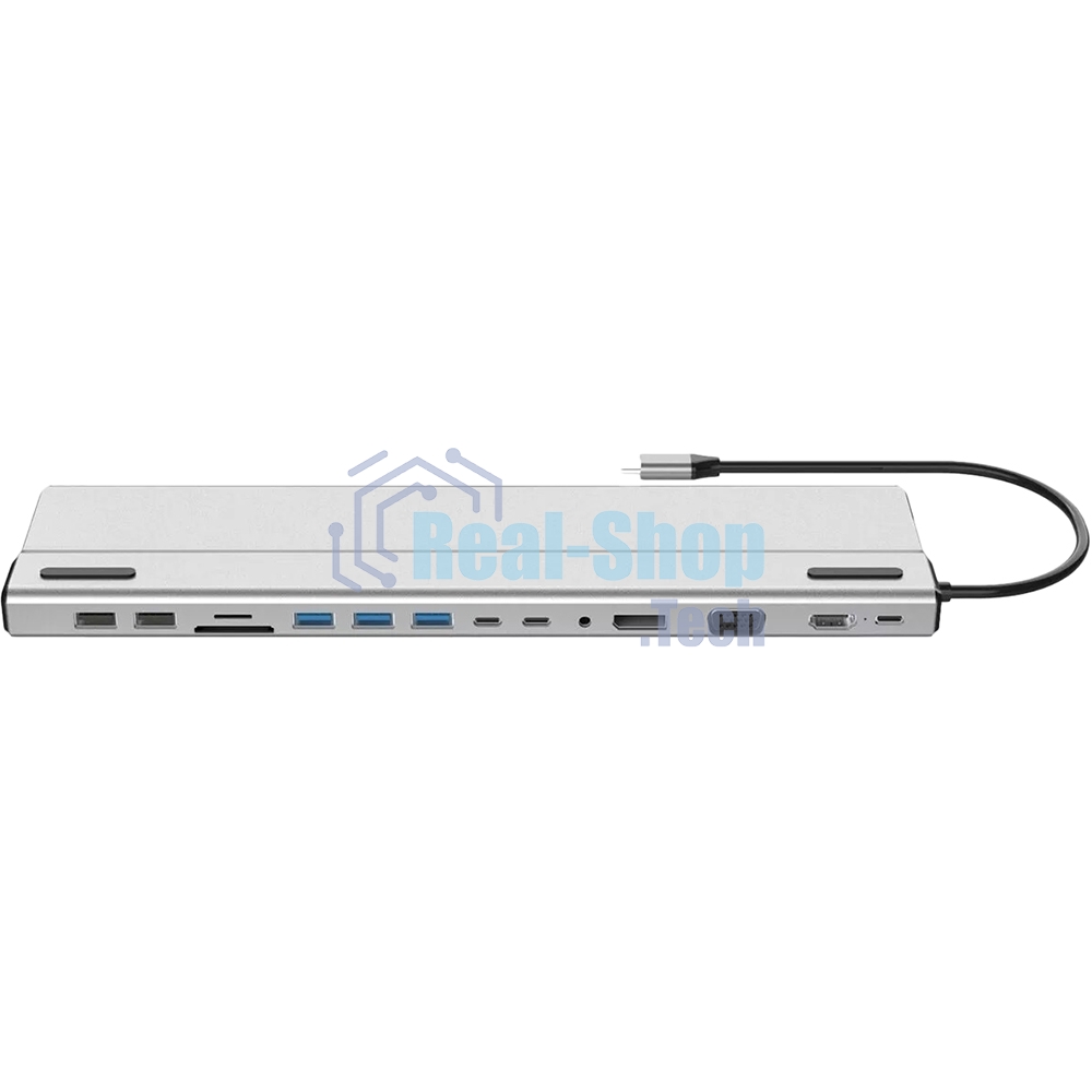 Адаптер VCOM TypeC -->3*USB3.0+2*USB2.0+VGA+RJ45+SD+TF+AUD+HDMI+DP+2*USB3.1 Data+PD