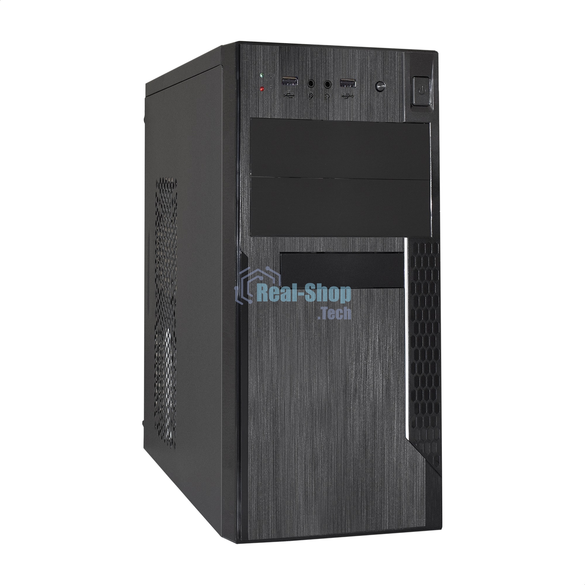 Компьютерный корпус Minitower ExeGate EX283242RUS MA-373X-UN400 Black, mATX (UN400, 120мм) 2*USB, Audio