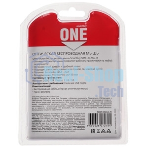 Мышь беспроводная Smartbuy ONE 332 красная (SBM-332AG-R)