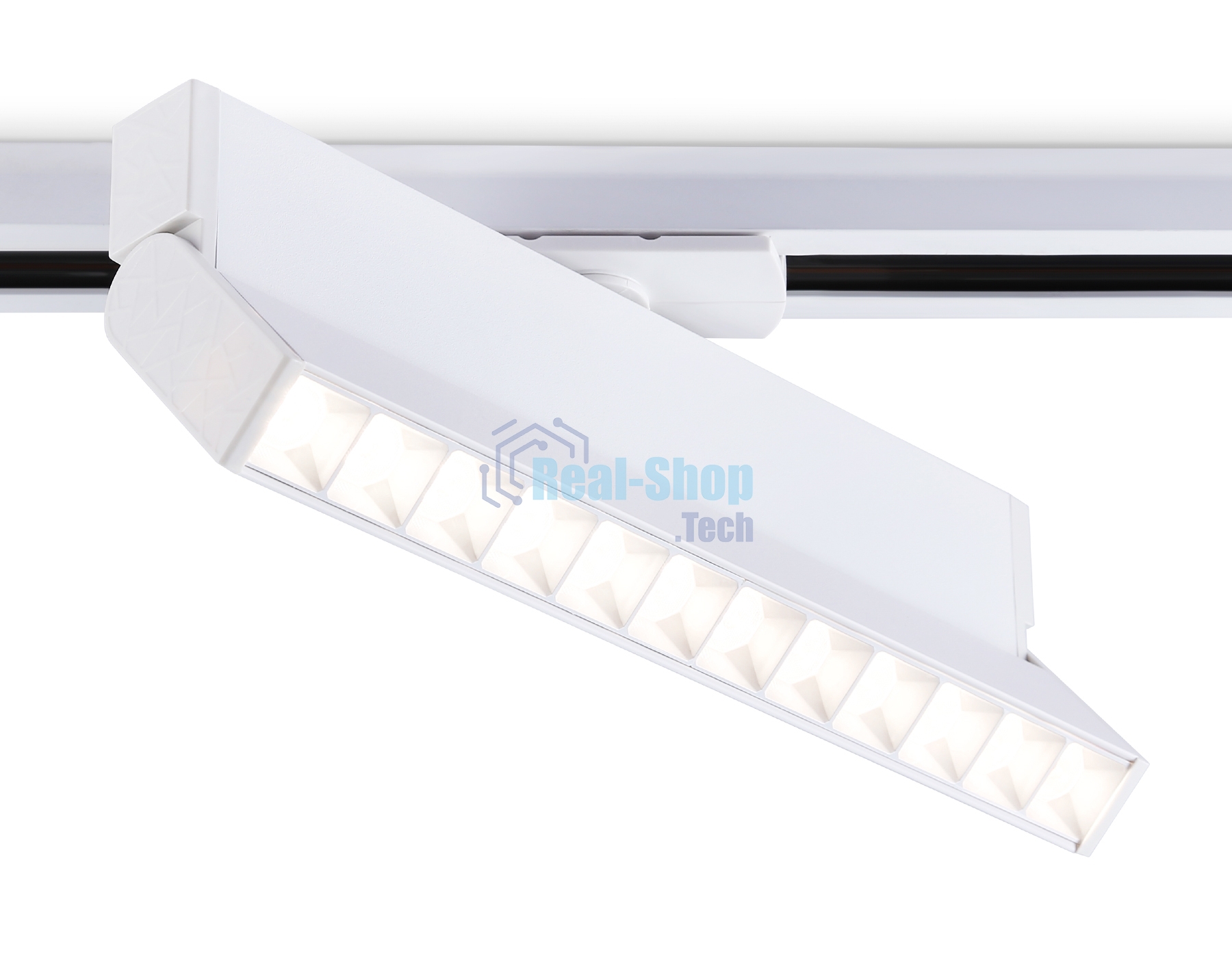 Трековый однофазный светодиодный светильник Ambrella light GL6816 WH белый LED 12W 4200K 24° 230*22*87