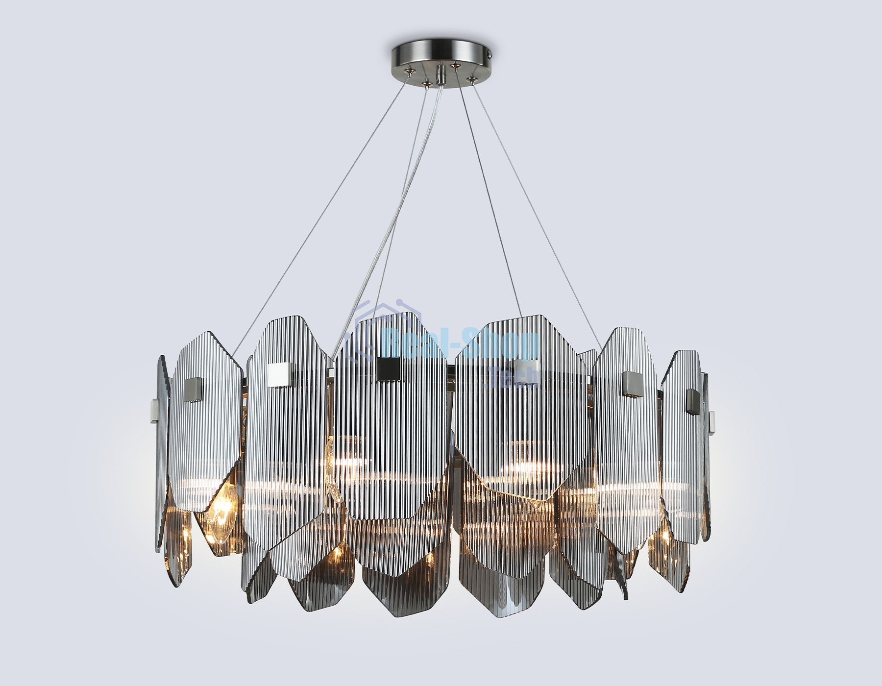 Светильник Ambrella light LH31203/8 SN/SM сатин никель/дымчатый E14*8 max 40W D650*270