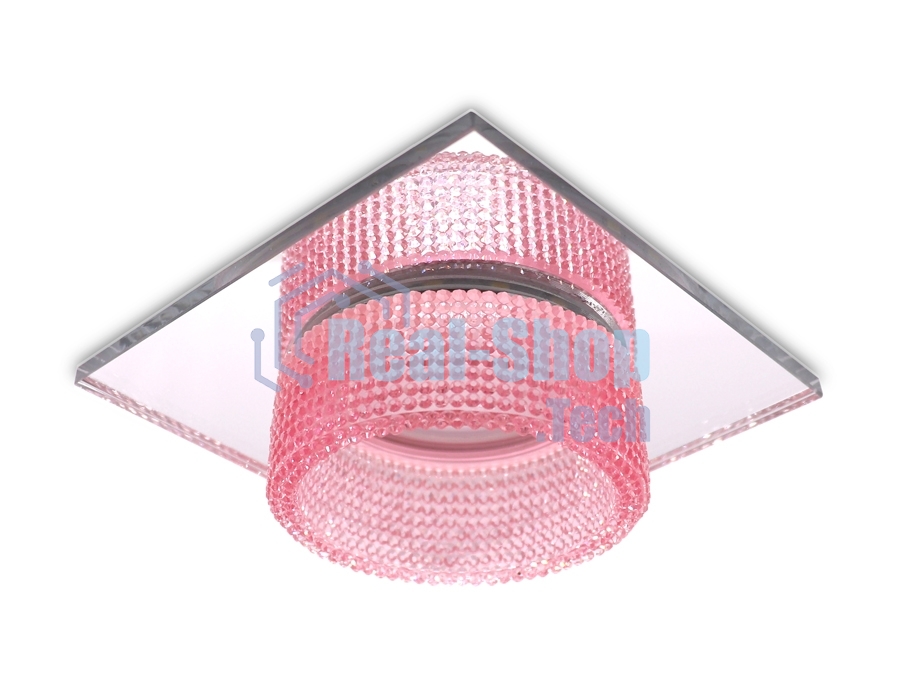 Светильник Ambrella light TN356 CH/PI хром/розовый GU5.3+3W (LED COLD) 95*95*45