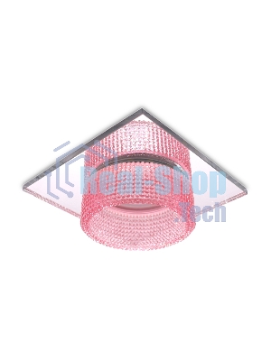 Светильник Ambrella light TN356 CH/PI хром/розовый GU5.3+3W (LED COLD) 95*95*45