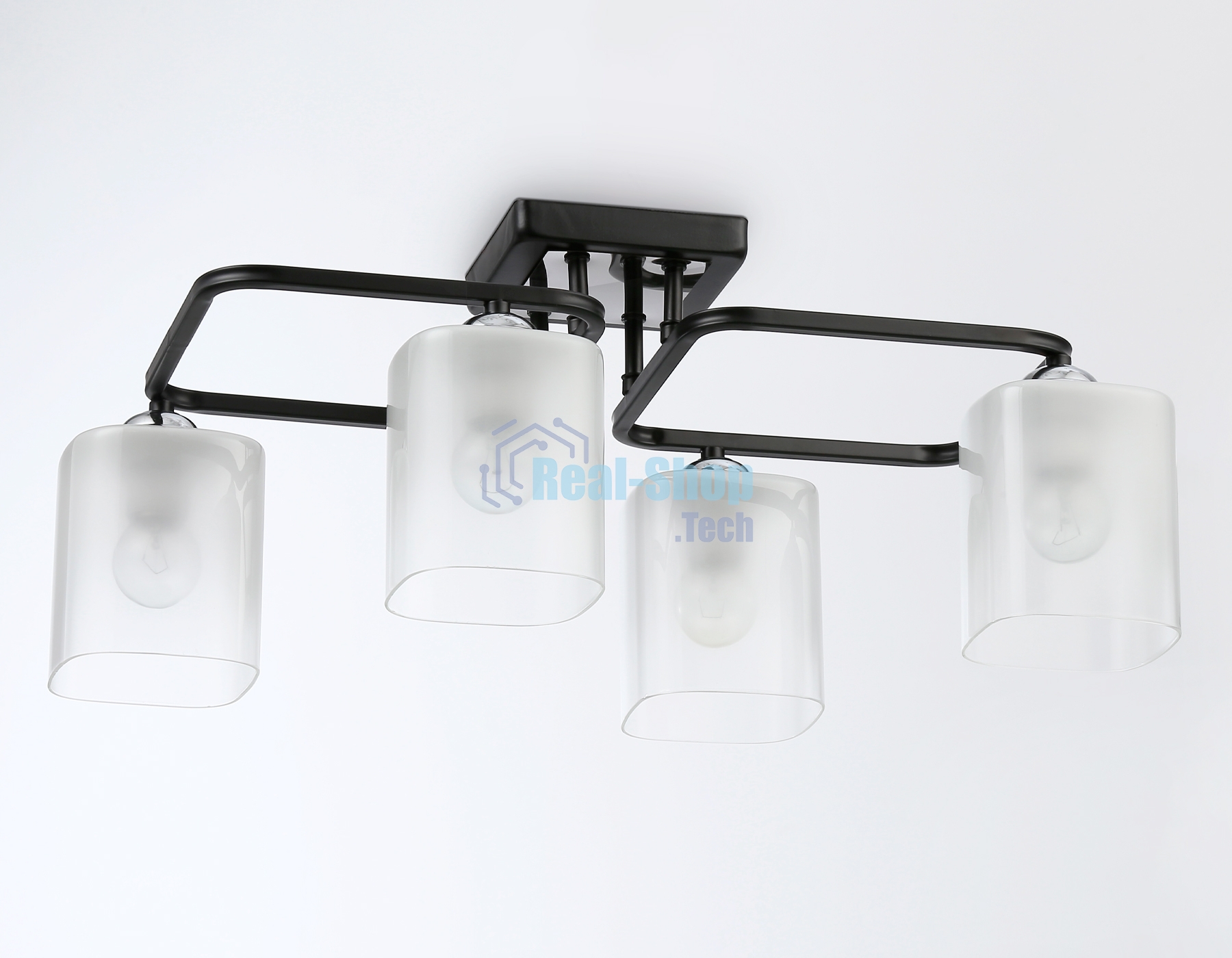 Светильник Ambrella light TR303222/4 BK/CH/FR черный/хром/белый матовый E27*4 max 60W 530*290*220