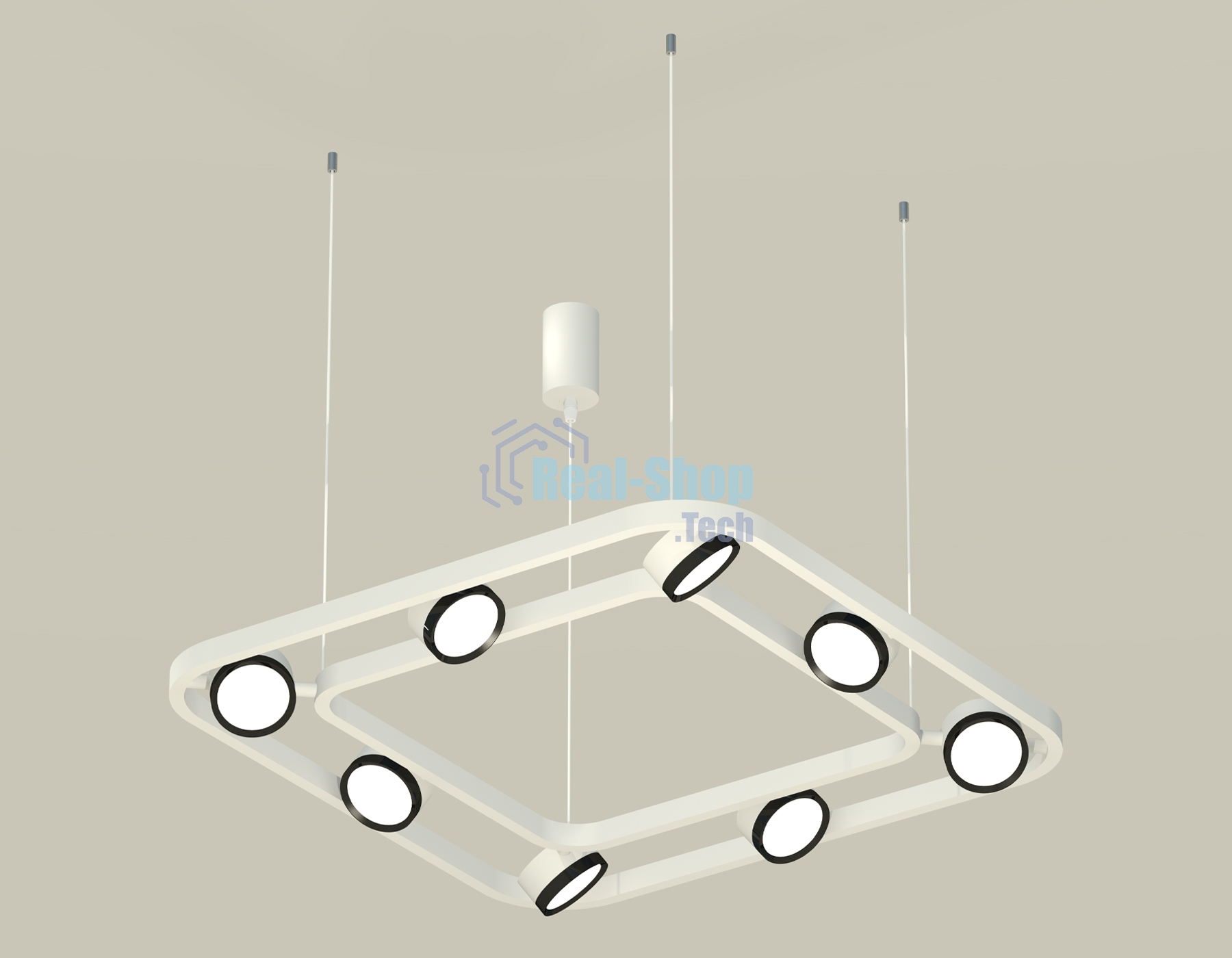 Светильник Ambrella light XB9177101/8 SWH/PBK белый песок/черный полированный GX53 (C9177, N8113)