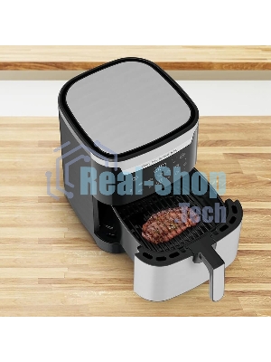 Аэрогриль Tefal Easy Fry & Grill XXL Inox EY801D15 черный, 1830 Вт, 6.5 л, сенсор, 9 программ