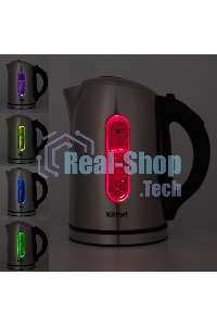 Чайник электрический Kitfort КТ-6106 Мощность 1850–2200 Вт.Емкость 1,7 л.Режимы нагрева от 40 до 90 °С